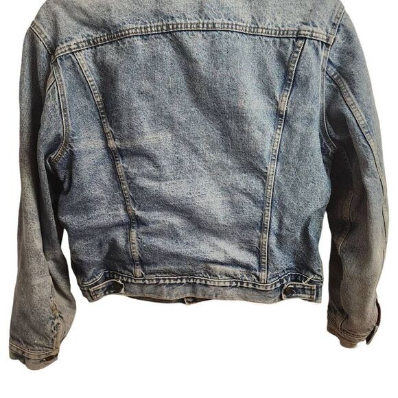 Vintage Levi's Aged Broken in Blanket Lined Dreamy Unisex Trucker Jacket 80s Siz - Picture 14 of 16